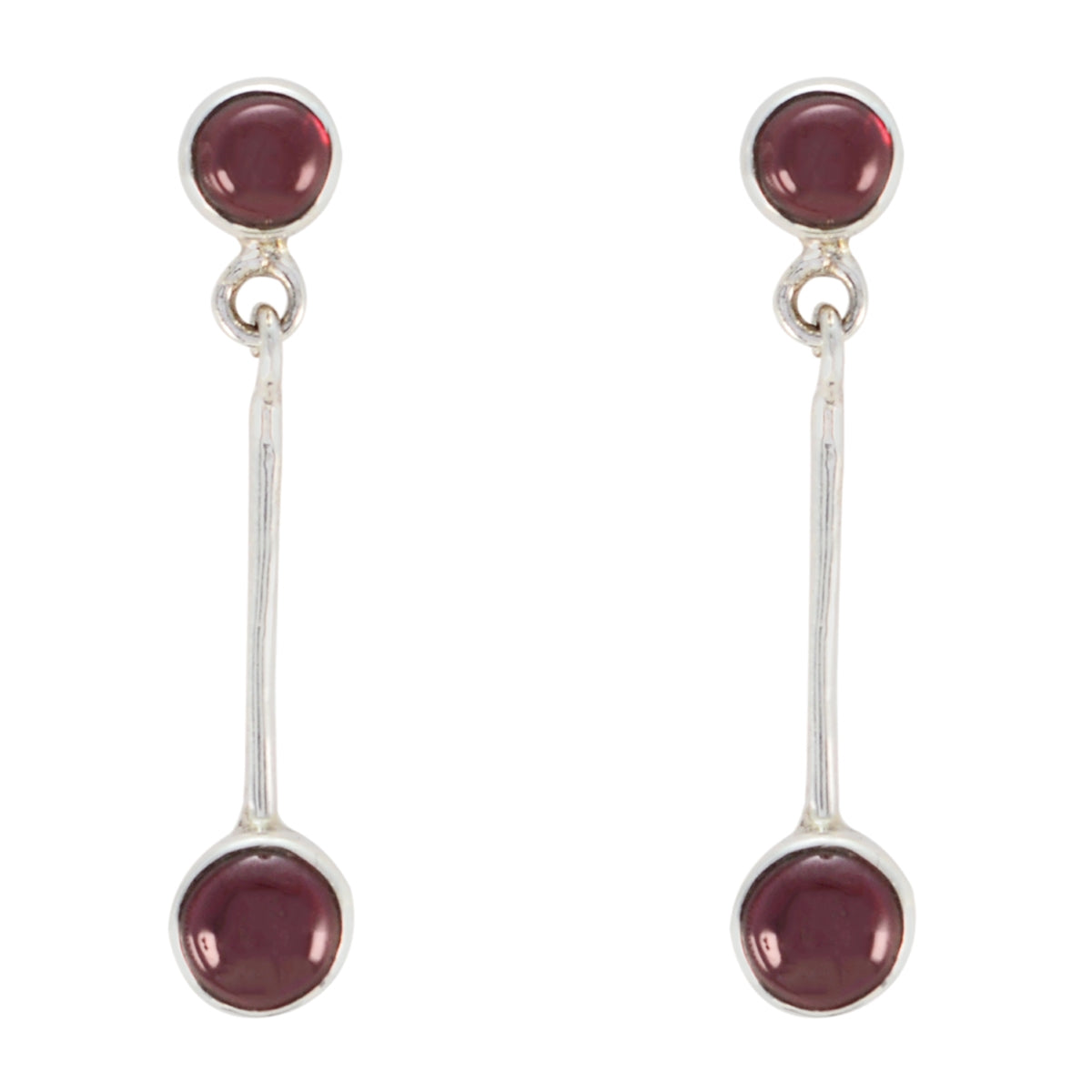 Elegant Rosa Red Stud Earrings for Everyday Glam Garnet Red Stud
