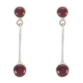 Elegant Rosa Red Stud Earrings for Everyday Glam Garnet Red Stud