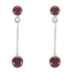 Elegant Rosa Red Stud Earrings for Everyday Glam Garnet Red Stud