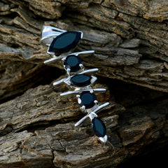 Ángeles Elegant Silver Pendant for Gifting with Black Stones