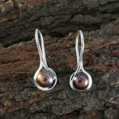 Victoria Elegant Solitaire Dangle Earrings in Silver