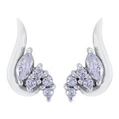 Harper Elegant Stud Earrings for Everyday Glam Cubic Zirconia White Stud