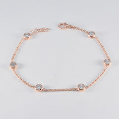 Grace Elegant White Chain Bracelet with Sparkling Accents