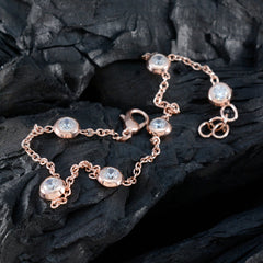 Grace Elegant White Chain Bracelet with Sparkling Accents