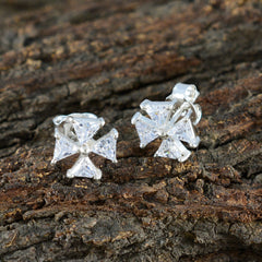 Audrey Elegant White Stud Earrings for Everyday Glam