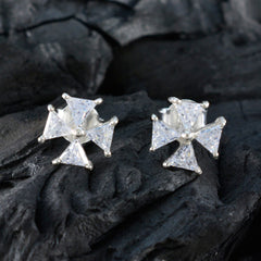 Audrey Elegant White Stud Earrings for Everyday Glam