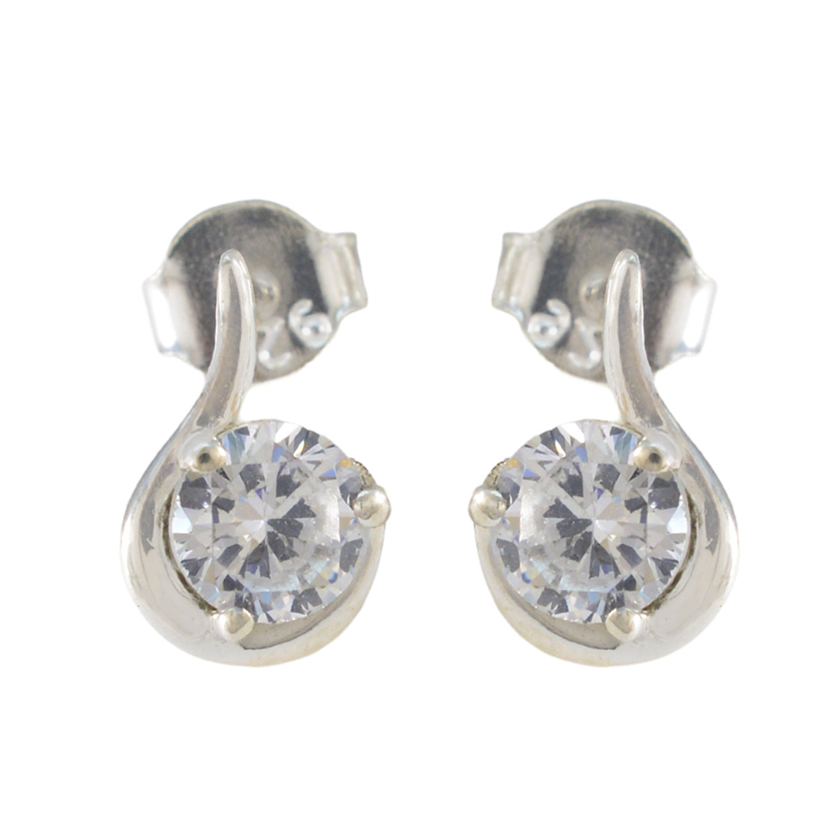 Lourdes Elegant White Stud Earrings for Any Occasion Cubic Zirconia White Stud