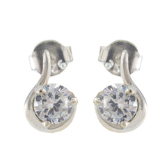 Lourdes Elegant White Stud Earrings for Any Occasion Cubic Zirconia White Stud