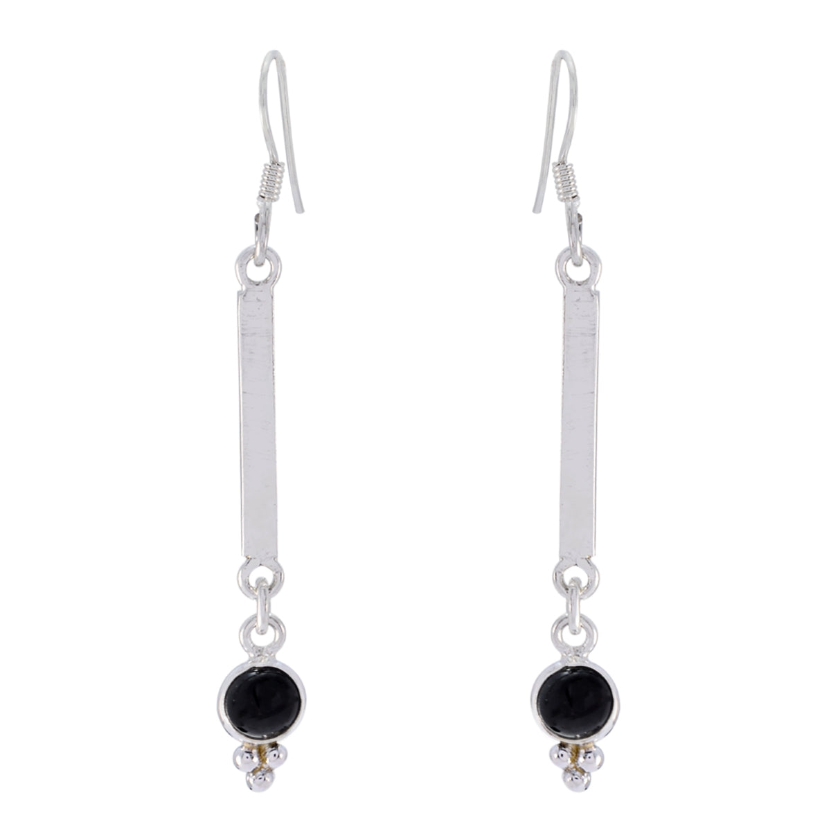 Elena Black Dangle Earrings for Everyday Glam Black Onyx Black Dangle