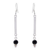 Elena Black Dangle Earrings for Everyday Glam Black Onyx Black Dangle
