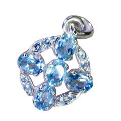 Elena Blue Gemstone Pendant: Stunning Fashion Accessory