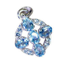 Elena Blue Gemstone Pendant: Stunning Fashion Accessory