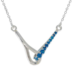 Elena Blue Tiny Pendant - Unique Gemstone Jewelry Blue Topaz Blue Blue