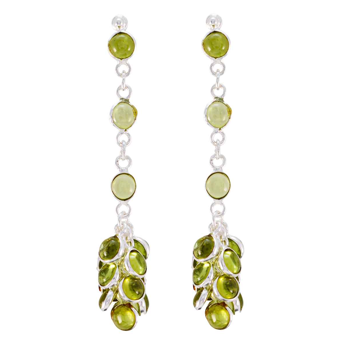 Elena Green Stud Earrings for a Chic Look Peridot Green Stud