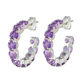 Elena Purple Stud Earrings for Vibrant Style Amethyst Purple Stud