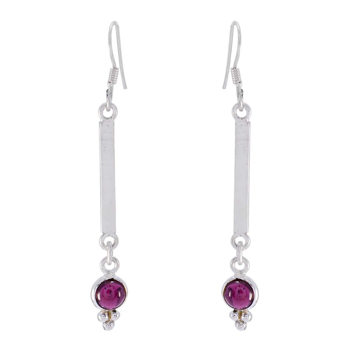 Eliza Red Dangle Earrings for Fashionable Flair Garnet Red Dangle