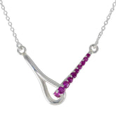 Eliza Red Luxurious Tiny Pendant Ruby CZ Red Red