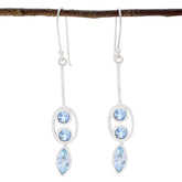 Ellie Blue Dangle Earrings - Stylish & Elegant Jewelry Blue topaz Blue Dangle
