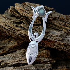 Emilia Grey Pendant - Stylish Gemstone Everyday Jewelry
