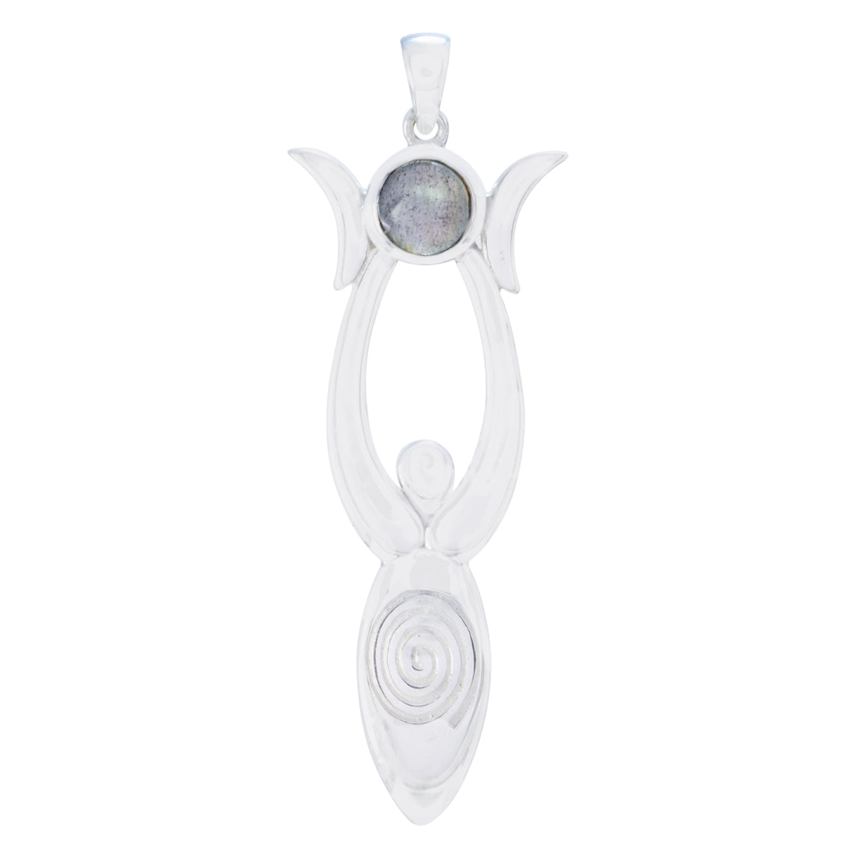 Emilia Grey Pendant - Stylish Gemstone Everyday Jewelry Labradorite Grey Grey