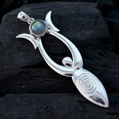 Emilia Grey Pendant - Stylish Gemstone Everyday Jewelry