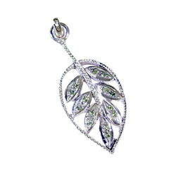 Emilia Leaf Pendant with Sparkling Gemstone Accents