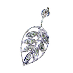 Emilia Leaf Pendant with Sparkling Gemstone Accents