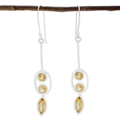 Emilia Yellow Dangle Earrings for Stylish Elegance Citrine Yellow Dangle