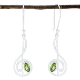 Emily Green Solitaire Earrings for Everyday Elegance Peridot Green Dangle