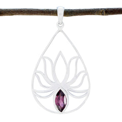 Emily Red Pendant Necklace with Elegant Design Garnet Red Red