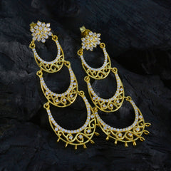 Emily White Stud Earrings: Elegant Fashion Jewelry