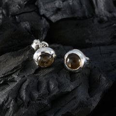 Emma Brown Solitaire Stud Earrings for Everyday Glam