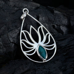 Emma Dainty Jewelry India Lotus Pendant with Gemstone