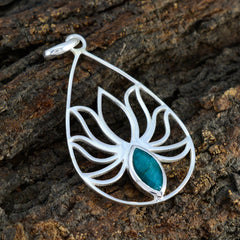 Emma Dainty Jewelry India Lotus Pendant with Gemstone