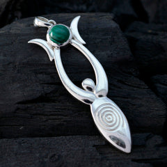 Emma Green Pendant - Stylish Silver Gemstone Jewelry