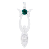 Emma Green Pendant - Stylish Silver Gemstone Jewelry Malachite Green Green