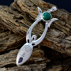 Emma Green Pendant - Stylish Silver Gemstone Jewelry
