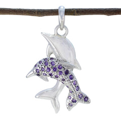 Yasmine Engagement Pendants India with Stunning Design Amethyst Purple Purple