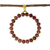 Daniela Essential Red Gemstone Pendant for Everyday Glam Garnet Red Red