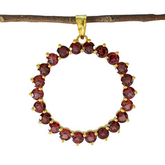 Daniela Essential Red Gemstone Pendant for Everyday Glam Garnet Red Red