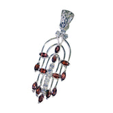 Sofia Eternity Essential Jewelry Pendant with Gemstones Garnet Red Red