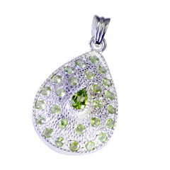 Eva Green Heart Pendant with Sparkling Gemstones