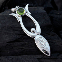 Eva Green Tiny Pendant with Gemstone Silver Charm