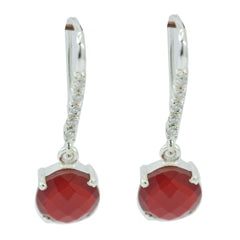 Eva Red Featherlight Earrings for Vibrant Styles