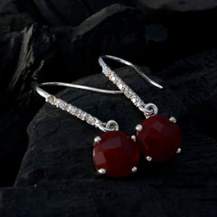 Eva Red Featherlight Earrings for Vibrant Styles