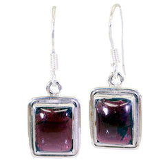 Eva Red Solitaire Earrings - Stunning Gemstone Design