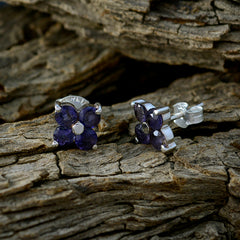 Evelyn Blue Stud Earrings for Everyday Glam