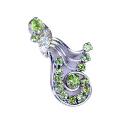 Evelyn Green Signet Pendant with Gemstone Sparkle
