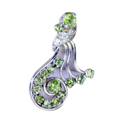 Evelyn Green Signet Pendant with Gemstone Sparkle