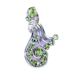 Evelyn Green Signet Pendant with Gemstone Sparkle Peridot Green Green